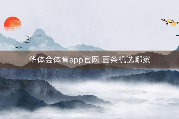 华体会体育app官网 面条机选哪家