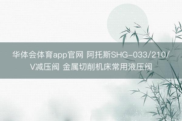 华体会体育app官网 阿托斯SHG-033/210/V减压阀 金属切削机床常用液压阀