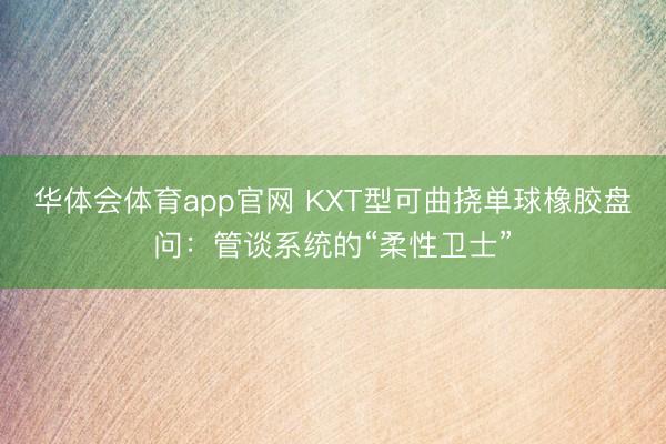 华体会体育app官网 KXT型可曲挠单球橡胶盘问：管谈系统的“柔性卫士”