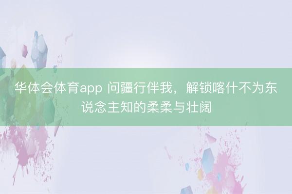 华体会体育app 问疆行伴我，解锁喀什不为东说念主知的柔柔与壮阔