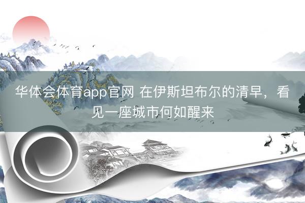 华体会体育app官网 在伊斯坦布尔的清早，看见一座城市何如醒来