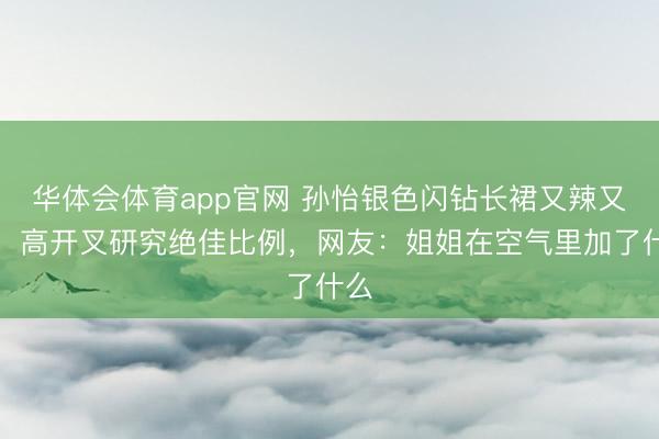华体会体育app官网 孙怡银色闪钻长裙又辣又飒！高开叉研究绝佳比例，网友：姐姐在空气里加了什么