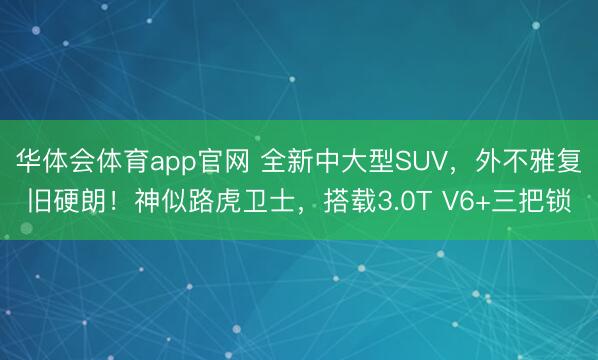 华体会体育app官网 全新中大型SUV，外不雅复旧硬朗！神似路虎卫士，搭载3.0T V6+三把锁