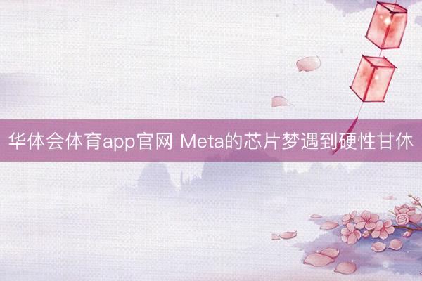 华体会体育app官网 Meta的芯片梦遇到硬性甘休