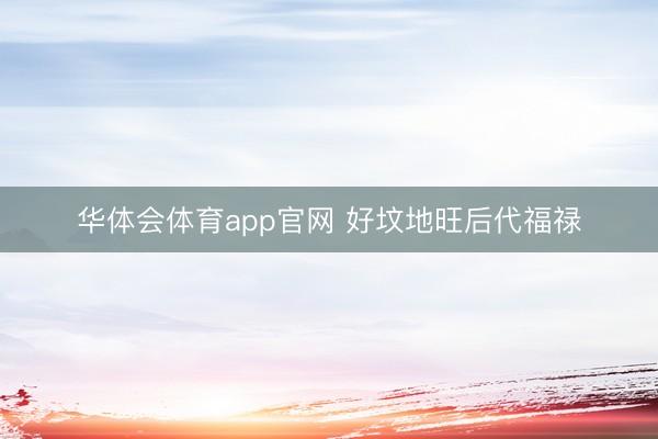 华体会体育app官网 好坟地旺后代福禄