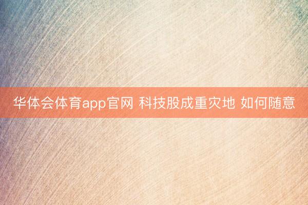 华体会体育app官网 科技股成重灾地 如何随意