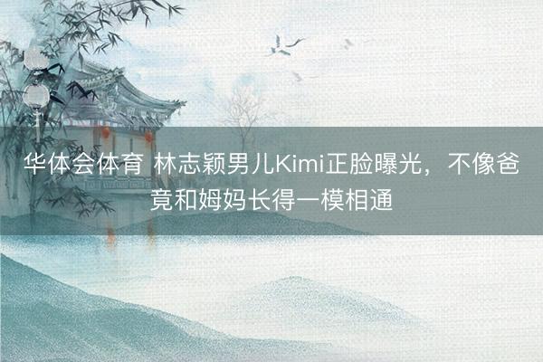华体会体育 林志颖男儿Kimi正脸曝光，不像爸竟和姆妈长得一模相通
