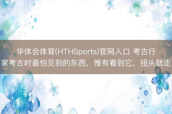 华体会体育(HTHSports)官网入口 考古行家考古时最怕见到的东西，惟有看到它，扭头就走