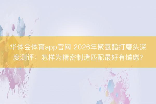 华体会体育app官网 2026年聚氨酯打磨头深度测评：怎样为精密制造匹配最好有缱绻？